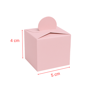 Bebek Pembe Renkli Lokum ve Şeker Kutusu 50 Adet