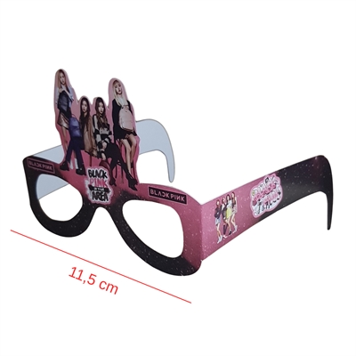 Black Pink Temalı Kağıt Gözlük 6 Adet Parti Gözlüğü