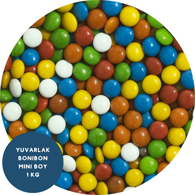 Bonibon Renkli Draje Şeker 1 Kg Mini Boy