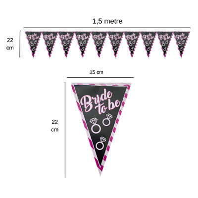 Bride To Be Flama Bayrak Set Süs