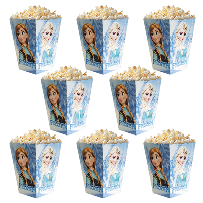 Elsa Frozen Temalı Popcorn Mısır Kutusu 8 li Paket