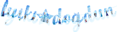 Frozen Temalı İyiki Doğdun Kaligrafi Banner