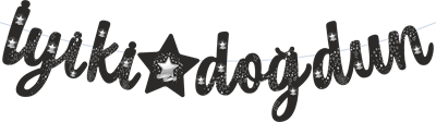 Gümüş Yıldız Temalı İyiki Doğdun Kaligrafi Banner