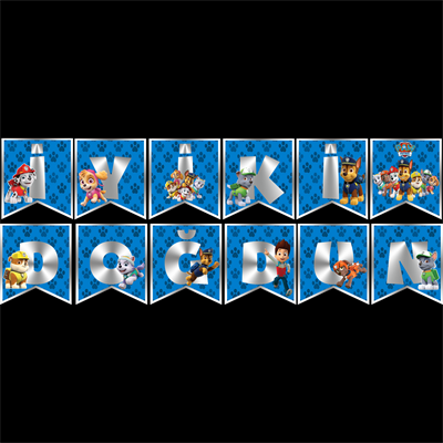 İyi ki Doğdun Paw Patrol Temalı Uzar Süs Banner – 180 cm
