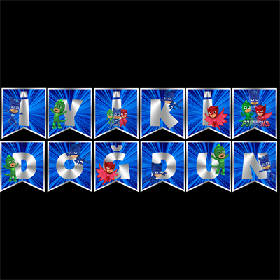 İyi ki Doğdun Pjmask Temalı Uzar Süs Banner – 180 cm