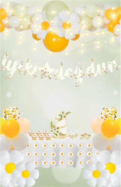 Papatya Temalı İyiki Doğdun Kaligrafi Banner