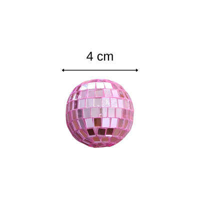 Pembe Disko Topu 4 cm 6 Adet