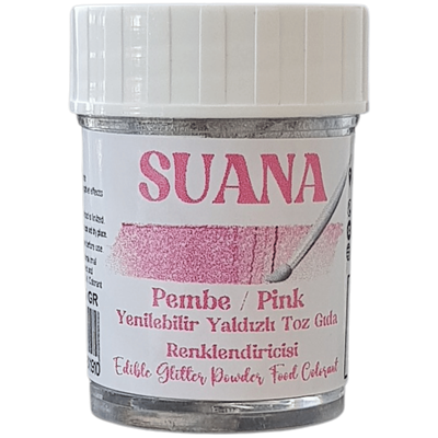 Pembe Metalik Toz Gıda Renklendiricisi 5 gr