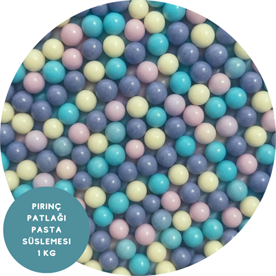 Pirinç Patlağı Pasta Süslemesi 1 Kg - Soft Renkler
