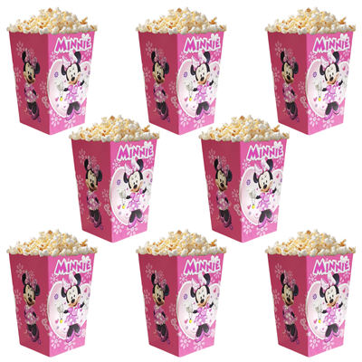 Popcorn Mısır Kutusu Minnie Mouse Temalı 8 li Paket