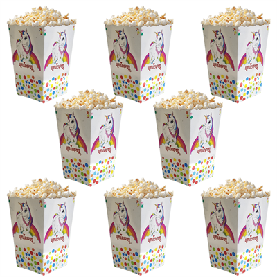 Popcorn Mısır Kutusu Unicorn Temalı 8 li Paket