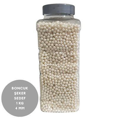 Sedef Boncuk Şeker 1 kg Çap 4 mm – Büyük Boy Sedef Efektli Pasta ve Tatlı Süsleme Şekeri