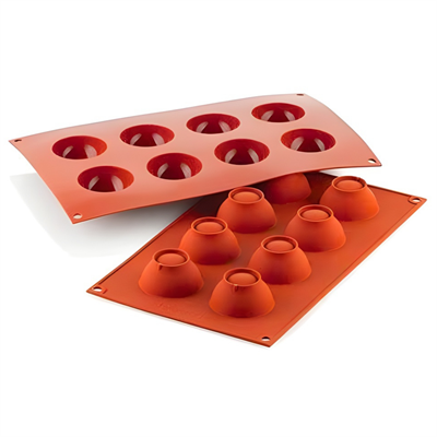 Silikomart SF004 Kase Şekilli Silikon Kalıp (8 Gözlü – Bowl Shape)