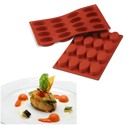 Silikomart SF017 Oval Şekilli Silikon Kalıp (16 Gözlü)