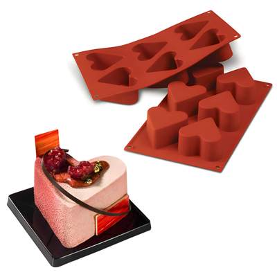 Silikomart SF036 Kalp Şekilli Silikon Kalıp (Heart Mold)