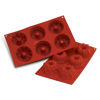 Silikomart SF061 Mini Bundt Kek Silikon Kalıp (6 Gözlü)