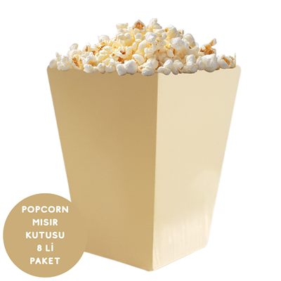 Somon Renkli Popcorn Mısır Kutusu 8 li Paket