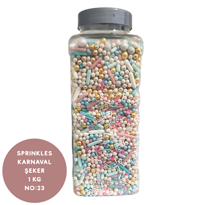Sprinkles Karnaval Şeker 1 Kg (No:23) Renkli Pasta ve Çikolata Süslemesi