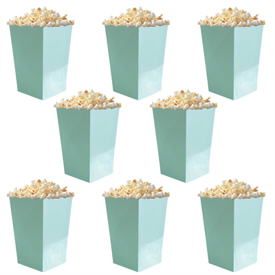 Turkuaz Renkli Popcorn Mısır Kutusu 8 li Paket