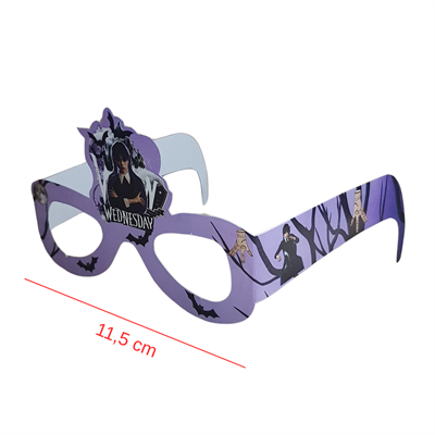 Wednesday Temalı Kağıt Gözlük 6 Adet Parti Gözlüğü