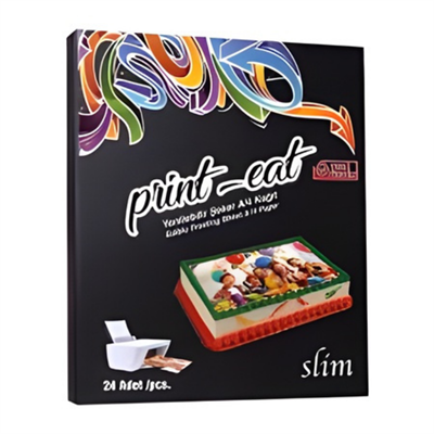 Yenilebilir Şekerli Kağıt – 24lü Paket (A4) – Pasta & Kurabiye Dekorasyonu