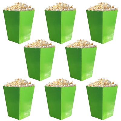 Yeşil Renkli Popcorn Mısır Kutusu 8 li Paket