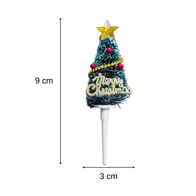 Yılbaşı Ağacı Temalı Yılbaşı 3D Pasta ve Cupcake Süsü - 10 Adet