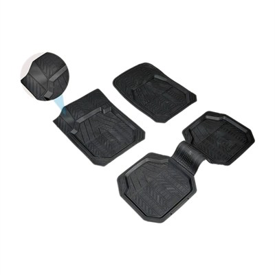 Promats Tuna 3D Siyah Üniversal Havuzlu Paspas 5 Parça
