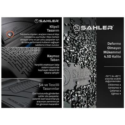 Sahler Audi A3 TFSI e 2021+ 4,5D Havuzlu Paspas