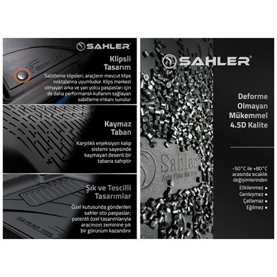 Sahler Peugeot 408 (1.2 Hybrid) 2023+ /Citroen C5 X 2024 4,5D Havuzlu Paspas