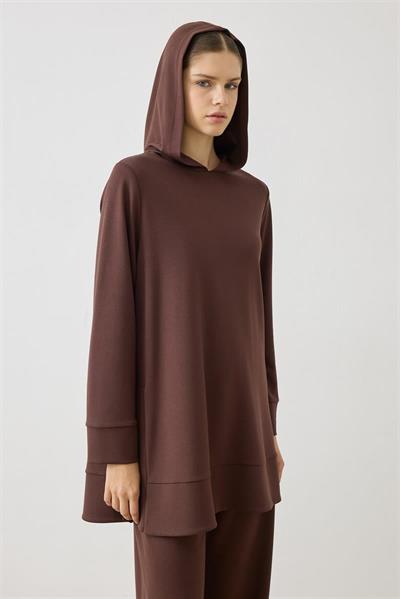 MİORİ BERN PANTOLONLU MODAL TAKIM KAHVE