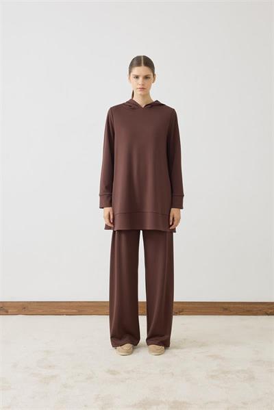 MİORİ BERN PANTOLONLU MODAL TAKIM KAHVE