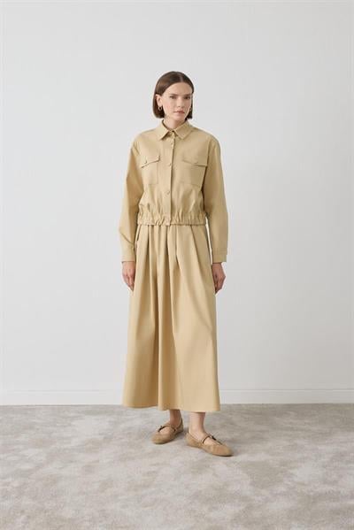 MİORİ BREVA ETEKLİ TAKIM BEJ