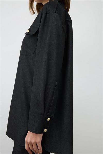 MİORİ BRİEL PANTOLONLU DENİM TAKIM SİYAH