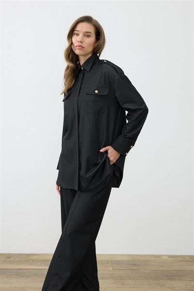 MİORİ BRİEL PANTOLONLU DENİM TAKIM SİYAH