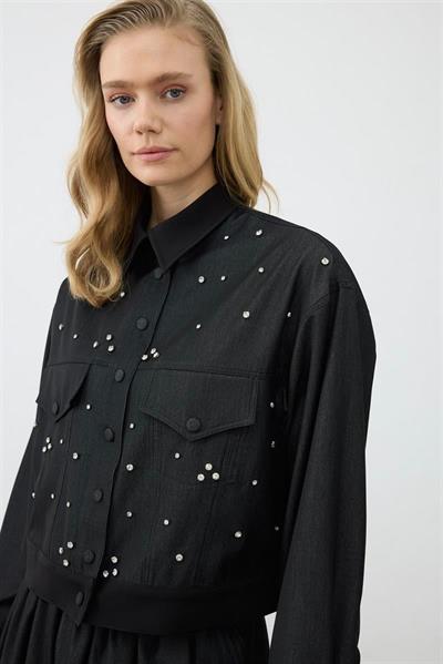 MİORİ DİA ETEKLİ DENİM TAKIM SİYAH