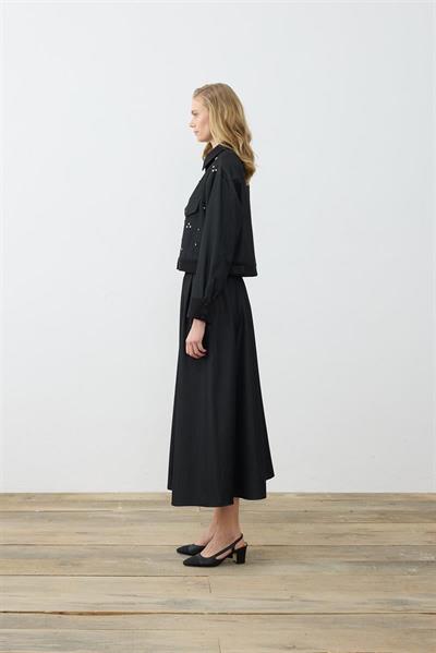 MİORİ DİA ETEKLİ DENİM TAKIM SİYAH