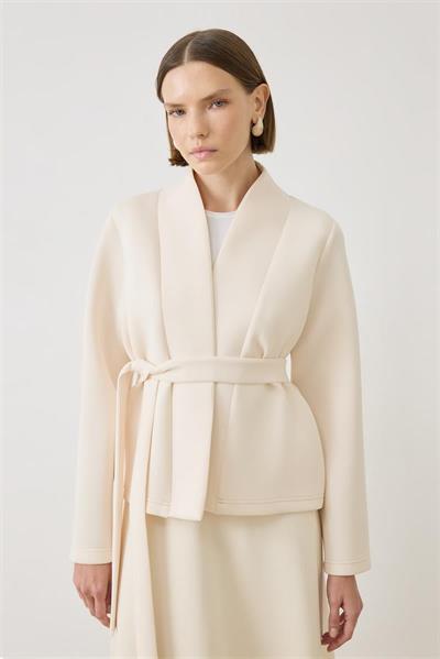 MİORİ EVORA ETEKLİ SCUBA TAKIM VANİLYA