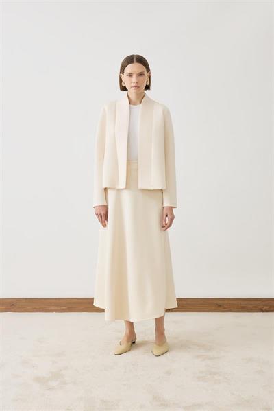 MİORİ EVORA ETEKLİ SCUBA TAKIM VANİLYA