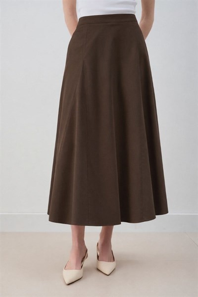 MİORİ FLOREN ETEK KAHVE