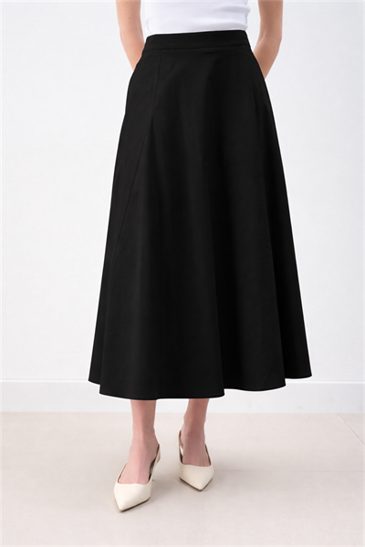 MİORİ FLOREN ETEK SİYAH