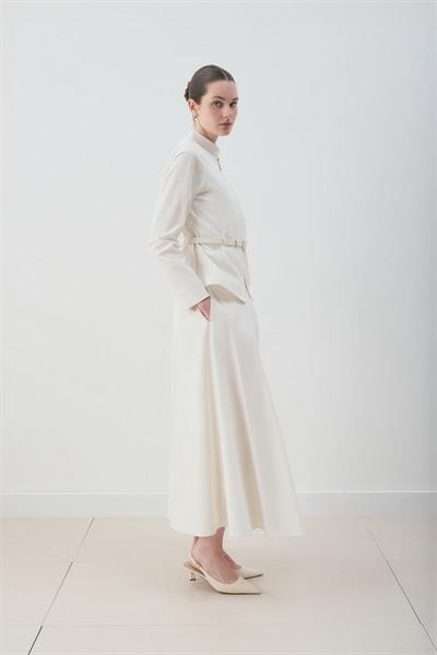 MİORİ FLOREN ETEKLİ TAKIM EKRU