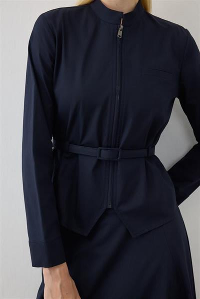 MİORİ FLOREN ETEKLİ TAKIM LACİVERT