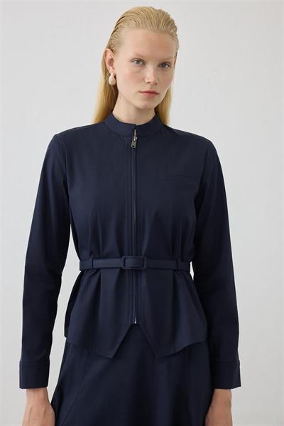 MİORİ FLOREN ETEKLİ TAKIM LACİVERT