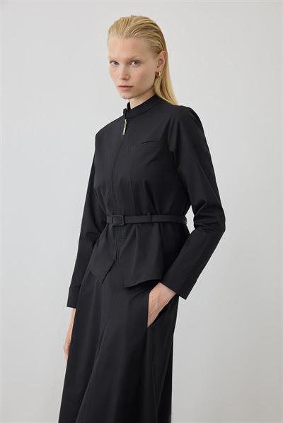 MİORİ FLOREN ETEKLİ TAKIM SİYAH