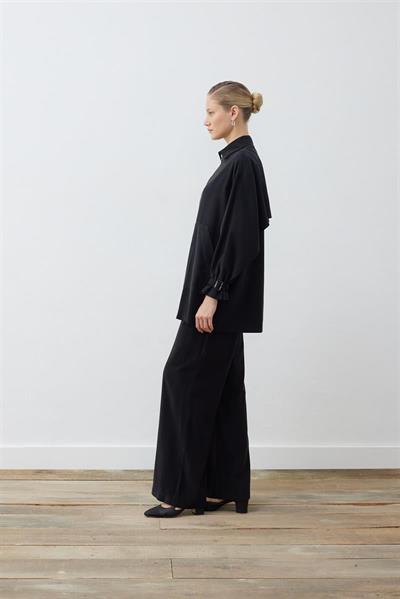 MİORİ FRAU PANTOLONLU TENSEL TAKIM SİYAH