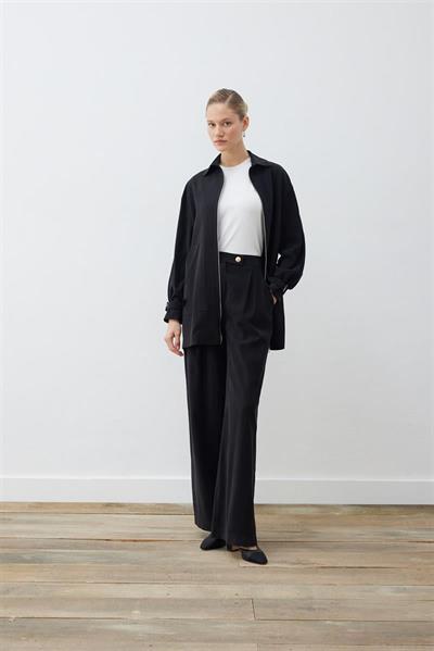 MİORİ FRAU PANTOLONLU TENSEL TAKIM SİYAH