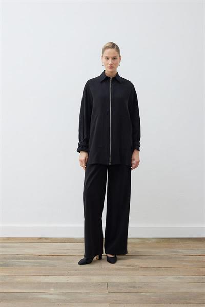 MİORİ FRAU PANTOLONLU TENSEL TAKIM SİYAH