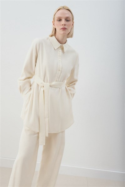 MİORİ HARVEY CUPRA PANTOLONLU TAKIM VANİLYA