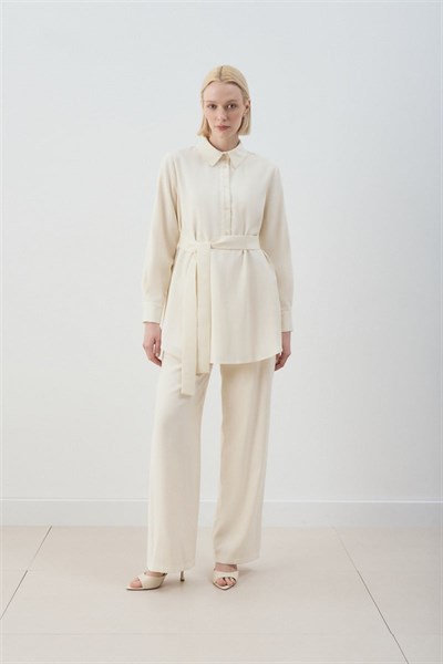 MİORİ HARVEY CUPRA PANTOLONLU TAKIM VANİLYA